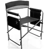 BigDean Campingstuhl Grau/Schwarz