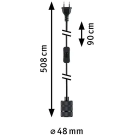 Paulmann Tilla 1-flg. 20 W 5 cm rund schwarz