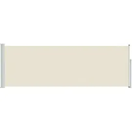 vidaXL Seitenmarkise 100 x 300 cm Creme Polyester