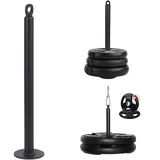 Hapivida Ladestift Edelstahl, Robuster Langhantelplatte Ladestift für Hantelscheiben, 20 * 320mm, Edelstahl, für Krafttraining im Fitnessstudio und zu Hause