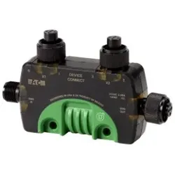 Eaton 174725 SWD T-Connector Ein-/Ausgabemodul IP69K, zwei Eingänge mit 24 V DC Versorgung, zwei E/A-Buchsen M12 EU2E-SWD-2DX