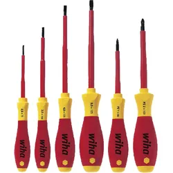 SoftFinish Wiha Electric Schlitz- und Pozidriv-Schraubendreher-Satz 6-teilig