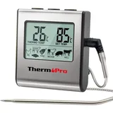 ThermoPro TP16 Digitales Bratenthermometer Ofenthermometer Fleischthermometer - grau