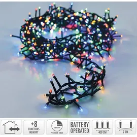 Spetebo LED Lichterkette bunt mit 8 Leuchtfunktionen - 200 LED auf 4m - Weihnachts Beleuchtung mit Speicherchip - Garten Advent Winter Deko Licht für Innen und Außen