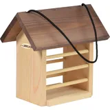 Dobar Meisenknödelhalter Kieferholz Futterstation für Wildvögel 22 x 14 x 21 cm