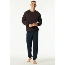 SCHIESSER Schlafanzug Comfort Essentials rotbraun 52