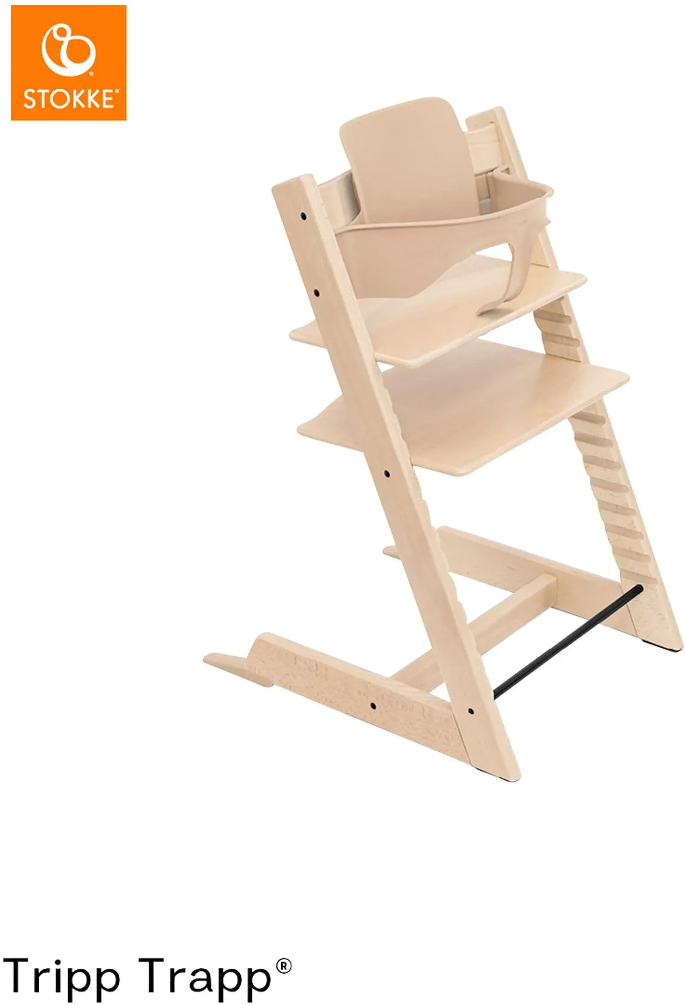 Stokke® TRIPP TRAPP® Bundle Treppenhochstuhl inkl. Babyset, natur