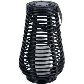 Nowa Außenleuchte Kunststoff H 26 cm 4x LED Solar Dämmerungssensor Schwarz
