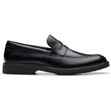 CLARKS Herren Aldwin Step, Schwarzes Leder, 44 EU