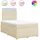vidaXL Boxspringbett mit Matratze Creme 120x200 cm Stoff
