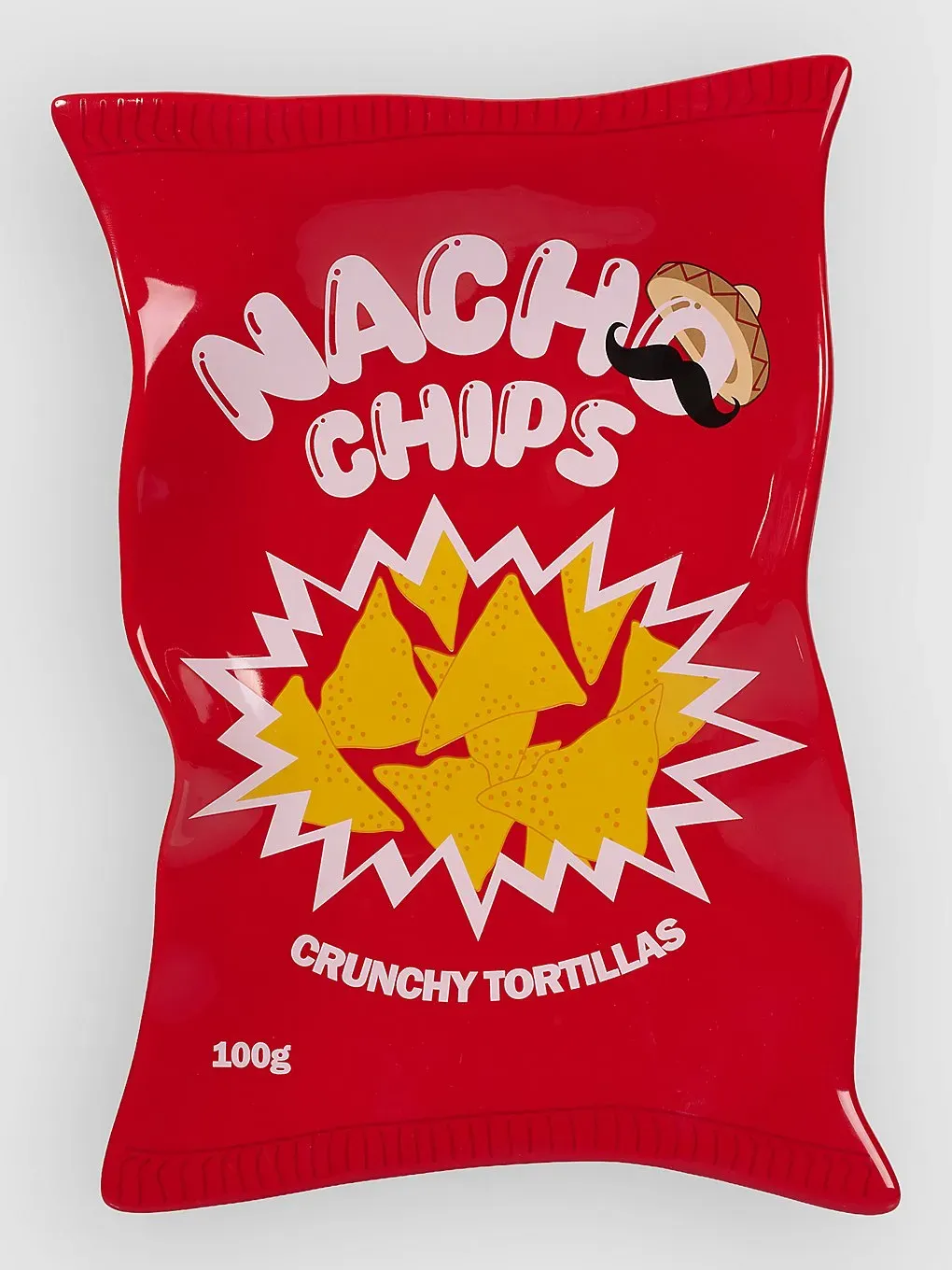 bitten Crunchy Nacho Ceramic Decoration Tray red Gr. Uni