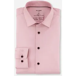 Langarmhemd OLYMP "Luxor 24/Seven modern fit Jerseyshirt", Herren, Gr. 42, N-Gr, lila (mauve), Jersey, Obermaterial: 92% Baumwolle, 8% Elasthan, casual, Langarm, Hemden, mit geruchshemmenden Materialeigenschaften