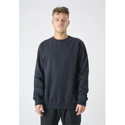 Sweatshirt CLEPTOMANICX "Ligull", Herren, Gr. L, schwarz, 100% Baumwolle, meliert, casual, Rundhals, Sweatshirts, mit kleiner Möwen-Stickerei