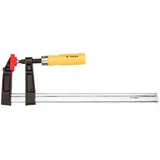 TOPEX Schraubzwinge 80 x 300, Spann-Weite 300 mm, Spanntiefe 80 mm, Schnellgriffklemmen aus Stahl, Holzgriff, für präzises Fixieren von Holzwerkstücken