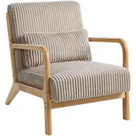 Beliani Sessel SORSELE Cord 72 x 71 x 70 cm Beige