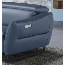 Egoitaliano Schlafcouch 2,5-Sitzer Leder 3-Sitzer Grau