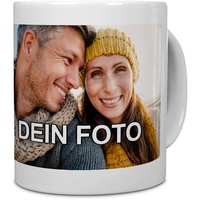 PhotoFancy® - Tasse mit Foto Bedrucken Lassen - Fototasse Personalisieren – Kaffeebecher zum selbst gestalten (Weiß)