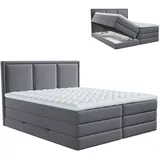 Roller Boxspringbett 200 x 200 cm H3 Grau