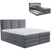 Roller Boxspringbett 200 x 200 cm H3 Grau
