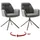 MCA Furniture Armlehnstuhl Mikrofaser grau 2er Set