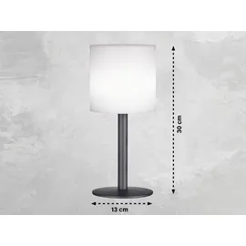 meineWunschleuchte Solar Tischlampen 2er Set 30 cm spritzwassergeschützt kabellos weiß