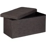 Relaxdays Sitzbank Faltbar Braun 38 x 76 x 38 cm