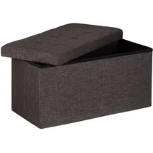 Relaxdays Sitzbank Faltbar Braun 38 x 76 x 38 cm