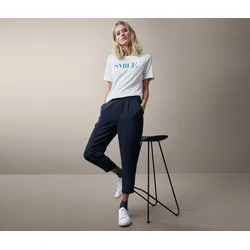 Tchibo - Hose mit Bundfalte - Damen - Gr. 42 - dunkelblau