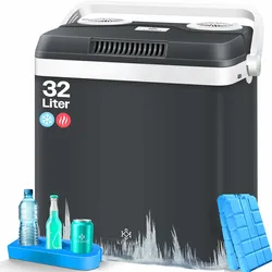 KESSER® 32 L Kühlbox 12V, 230V Stecker, Mini-Kühlschrank, Thermoelektrische Warmhaltebox