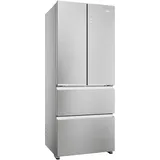 Haier HFR3718ENMM Kühl-Gefrier-Kombination I French Door-Türen I Easy Access-Gefrierschubladen I Total No Frost I MyZonePlus I Modernes Design mit Front aus Glas