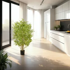 Tectake Künstlicher Bambusbaum Bambosa, realistische Textur - 120 cm,