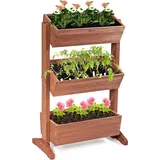Goplus Blumentreppe 71 x 38 x 105 cm Braun