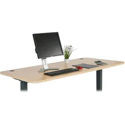 Mendler Tischplatte HWC-D40 für Schreibtische, Schreibtischplatte, 160x80cm ~ hellbraun
