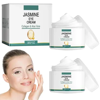 2 Stück Jasminsalbe, Jasmin Salbe Augen, Aktiv-Jasminsalbe, Aktiv Jasminsalbe, Jasminsalbe Plus, Jasminsalbe, Gegen Augenringe,AugenermüDung Und -Schwellung Sowie Schlaffe Augenlider