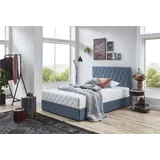 ATLANTIC home collection Boxbett Benita, mit Taschen-Federkernmatratze und Bettkasten, blau