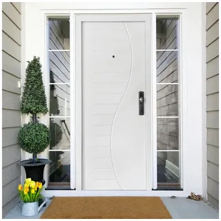 Habee Haustür Sicherheitstür Loreley mit Wellen-Design Weiß