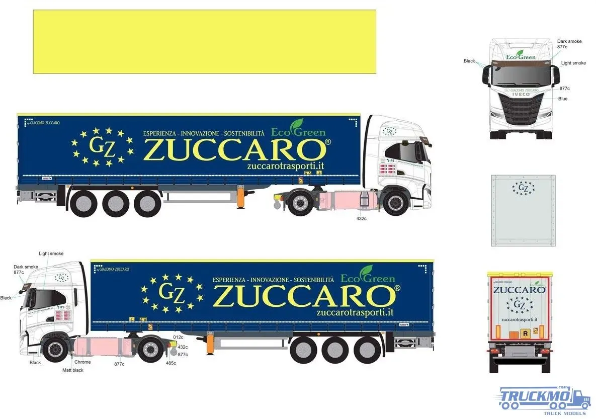 Eligor Zuccaro Transporti Iveco S-Way NP Gardinenplanenauflieger 118852