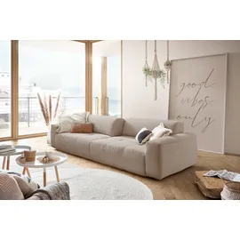 KAWOLA Big Sofa PALACE 3-Sitzer mit Sitztiefenverstellung Cord taupe