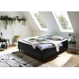 ATLANTIC home collection Boxbett »Happy«, ohne Kopfteil, mit Topper, wahlweise mit oder ohne Bettwaren schwarz