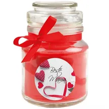 HS Candle Duftkerze - Bonbon Glas Muttertag, Rose Rot