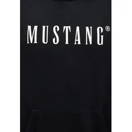 Mustang Hoodie Bronson in Schwarz mit Label-Print-XXL