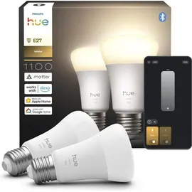 Philips Hue W 1100 A60 E27 75 W warmweiß 2 St.