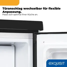 Exquisit KS516-4-E-040E Kühlschrank (109 l, 850 mm hoch, Schwarz)