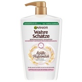 Garnier Wahre Schätze Beruhigendes Shampoo Sanfte Hafermilch, XXL Formal 1L, für empfindliches Haar und sensible Kopfhaut, 1000 ml