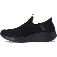 SKECHERS Ultra Flex 3.0 Cozy Streak Sneaker, Black Knit/Trim, 40 EU