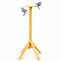 Melko Vogelhausständer Ständer Vogelhaus Futterhaus Vogelhäuschen aus Holz, 66,5 x 66,5 x 105 cm, vorlasiert