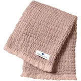 nordic coast company Babydecke Musselin Fransen 80x80cm, rosa