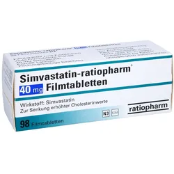 SIMVASTATIN-ratiopharm 40 mg Filmtabletten 98 St