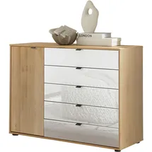 Wiemann Kombikommode 120 x 86 x 43 cm Braun / Weiß