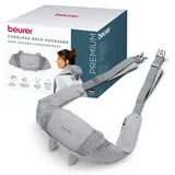 Beurer MG 154 mit Wärmefunktion, für Schultern und Nacken, kabelloser Betrieb bis zu 2 Stunden, 6 handsimulierende Massageköpfe und -finger, 2 Intensitätsstufen, waschbar
